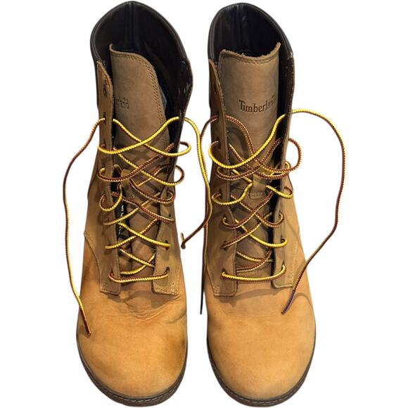 Timberland Allington Mid Lace-Up Boot wheat winter fall style  3.5" heel size 9 - Picture 15 of 16